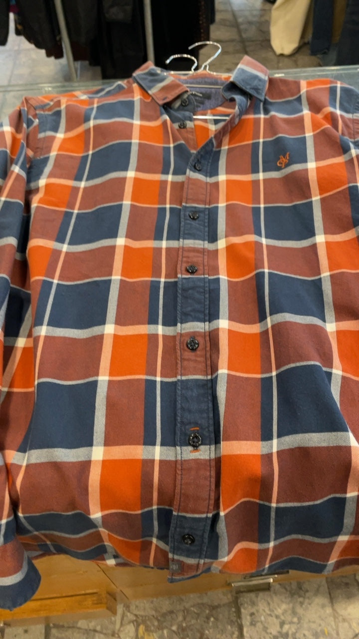 Hemd (Orange, Blau, Grau)