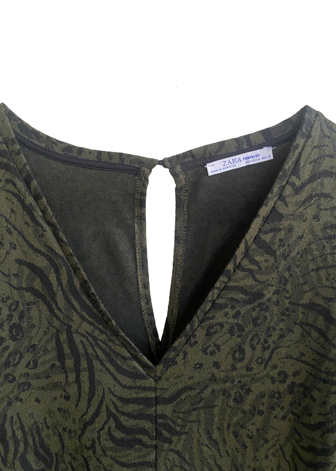 Zara Kleid M Olivgrün
