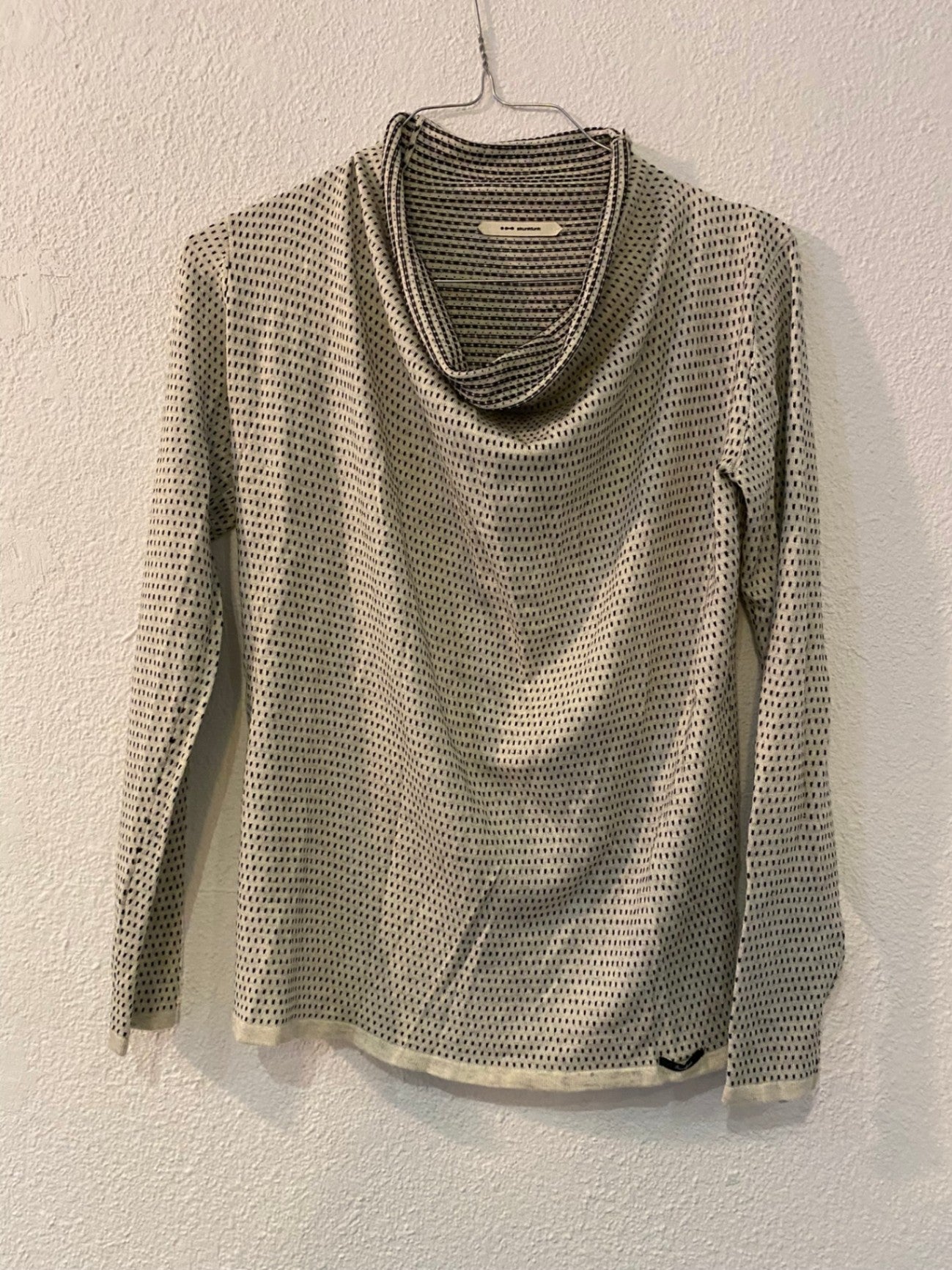 scunkfunk Langarmshirt Beige mit schwarzem Muster