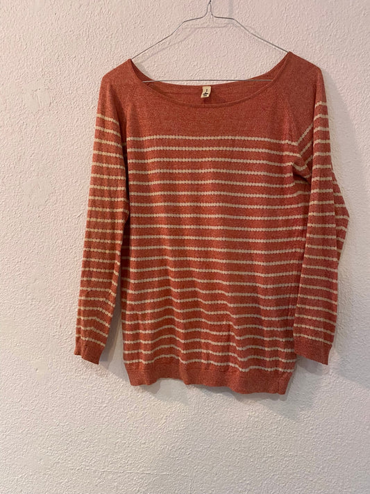 Unbekannt Pullover Rot und Beige